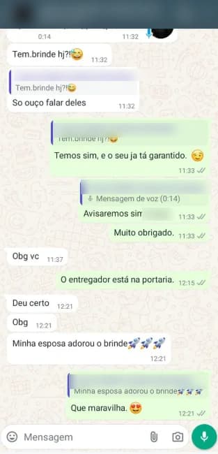 Conversa de atendimento publicada pela Nordeste Gás, registro 6.